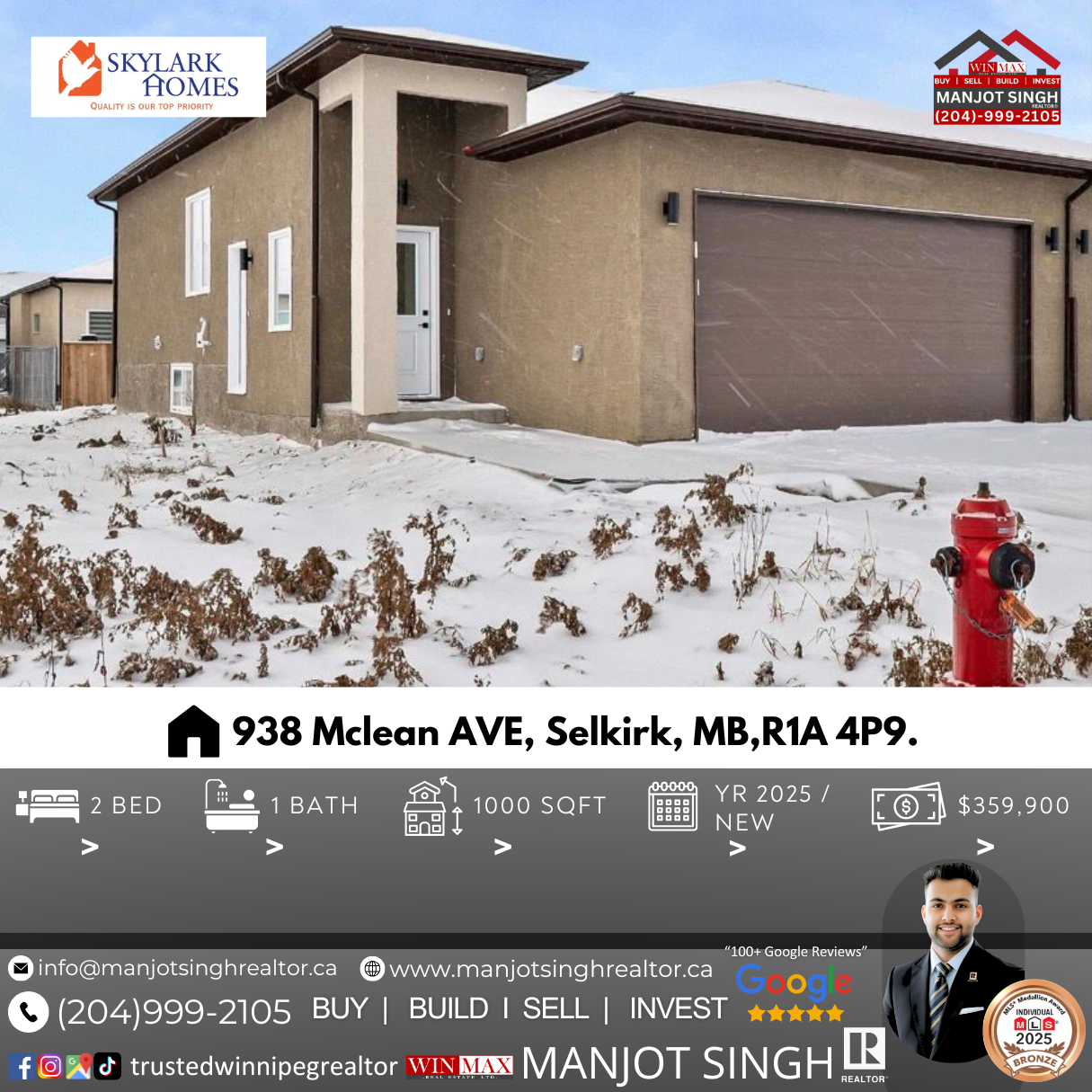 938 Mclean AVE, Selkirk, MB,R1A 4P9