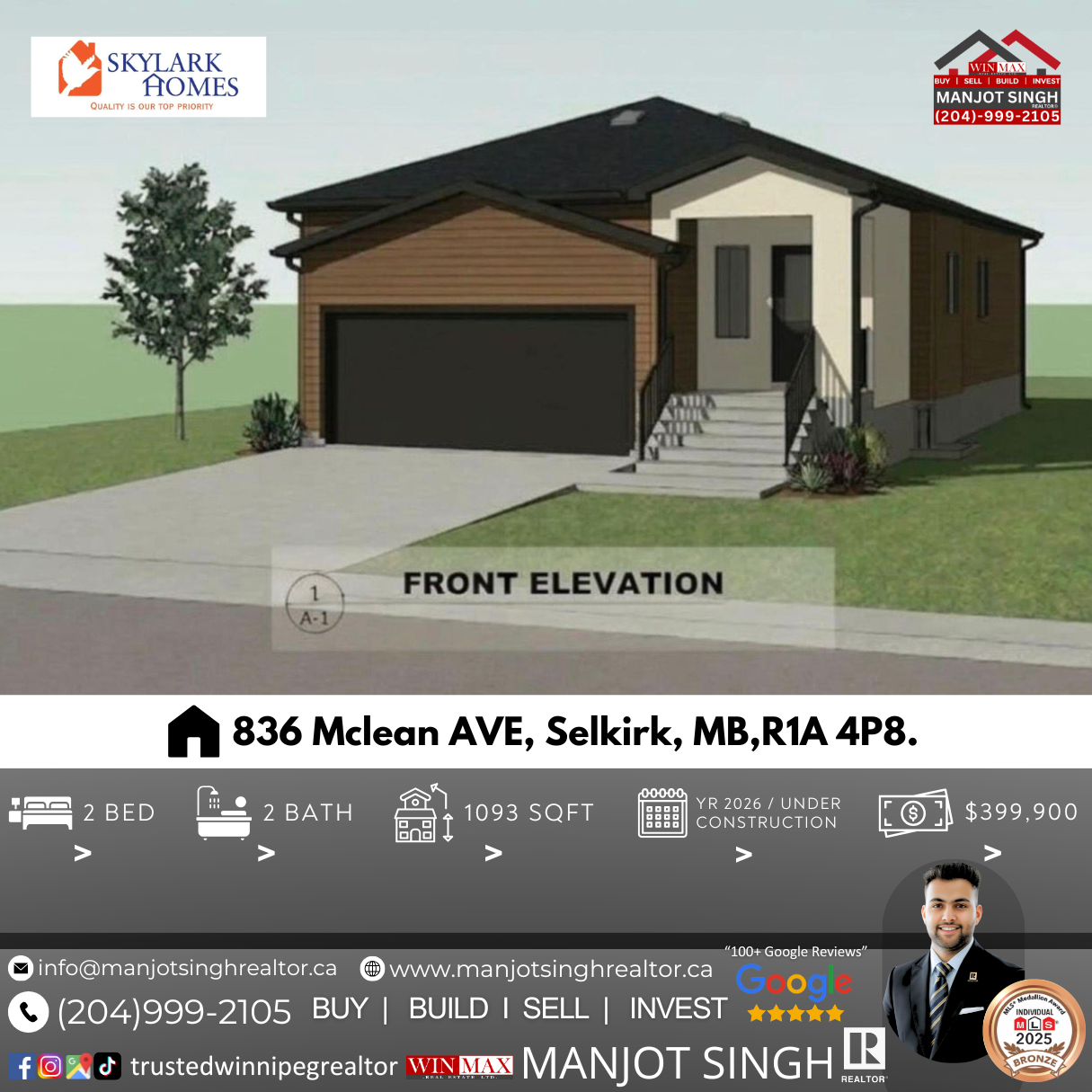 836 Mclean AVE, Selkirk, MB, R1A 4P8