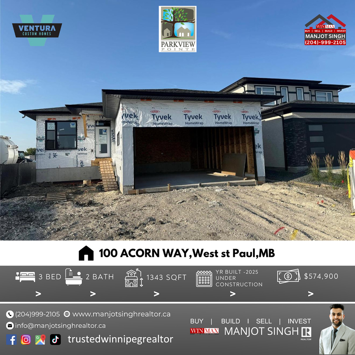 100 ACORN WAY,West St Paul,MB